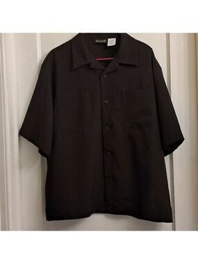 Edwards Men's Brown Casual Button Down Shirt  With 2 Front Pockets Size XL